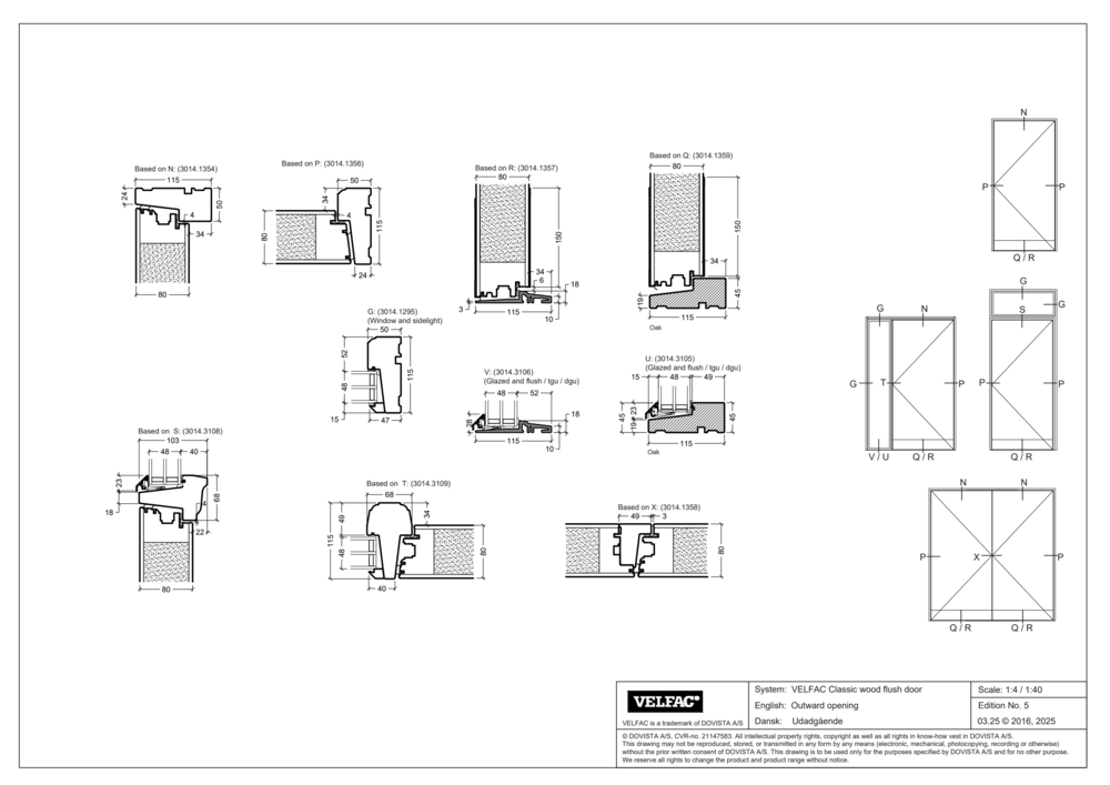 VELFAC Classic wood flush doors